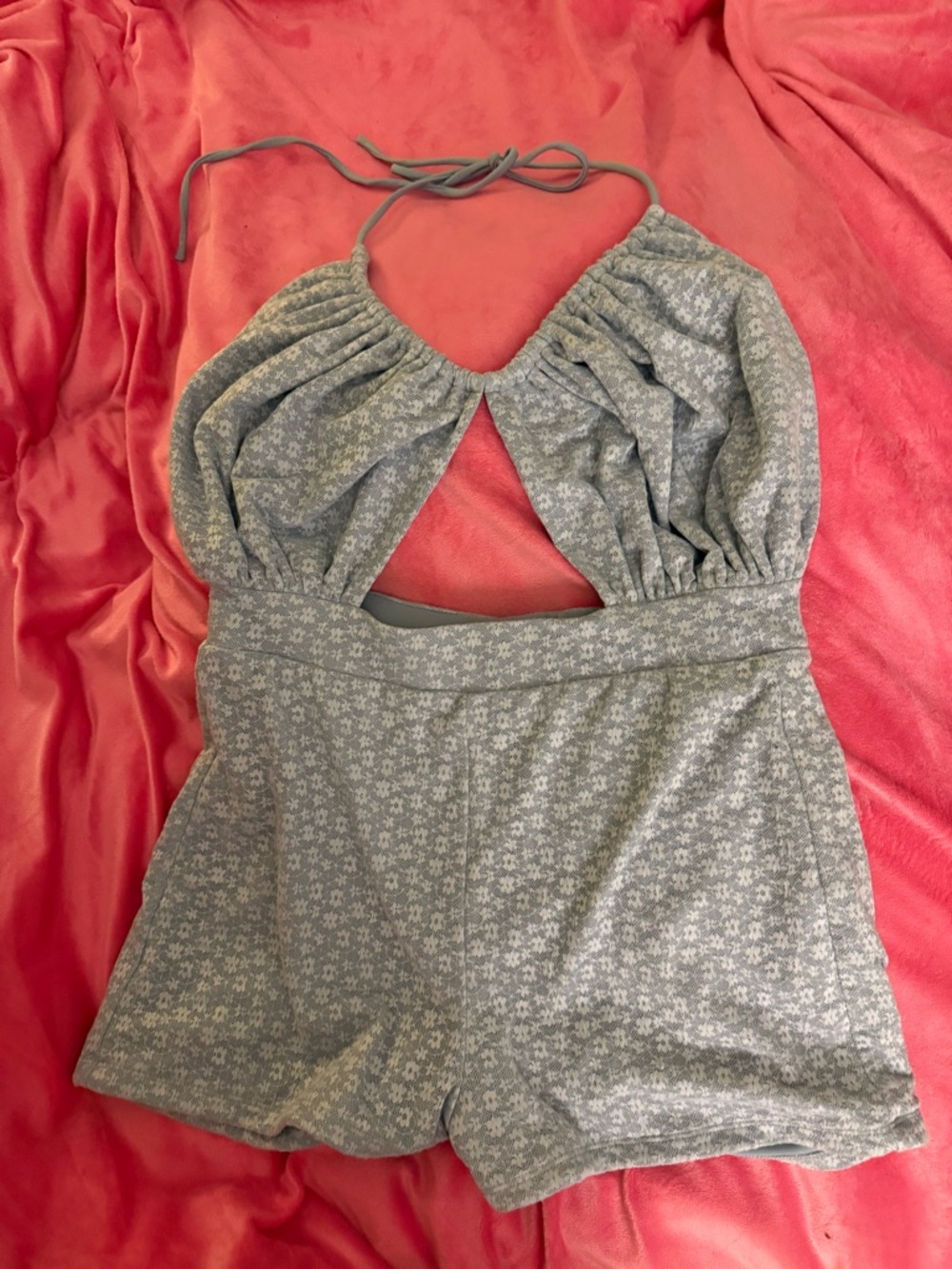 Michael Costello x REVOLVE Sadie Romper in Powder Blue - Picture 6 of 9